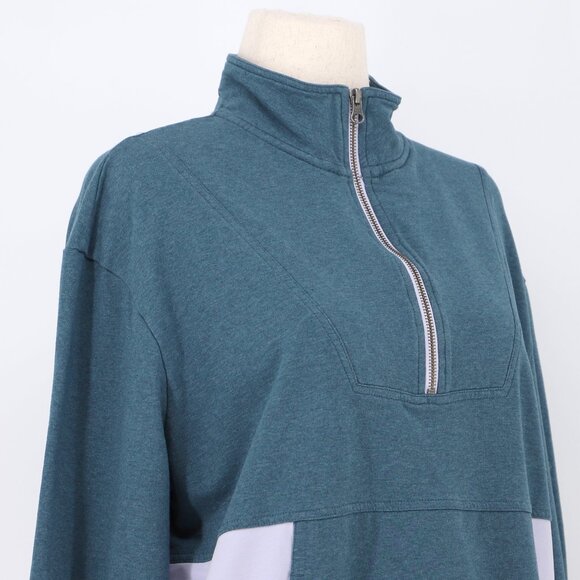 PACT Organic Cotton Quarter Zip Pullover Sweatshirt Size XL - Picture 4 of 6
